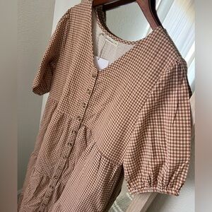 Little Cortonwood Gingham Pine Dress